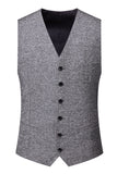 Costume 3 pièces gris à double boutonnage pour homme