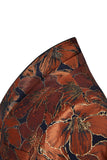 Marron Jacquard Châle Revers Hommes Costumes 2 Pièces