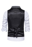 Gilet de costume pour homme à revers simple à revers marine