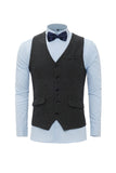 Noir Single Breasted Shawl Lapel Veste de costume pour homme