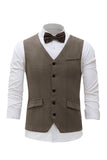 Noir Single Breasted Shawl Lapel Veste de costume pour homme