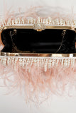 Sac de soirée Vintage Ostrich Feather Blush