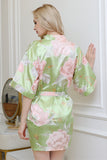 Robes florales de demoiselle d’honneur Robes à imprimé vert