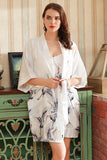 Navy Deux pièces Print Bridal Party Robes