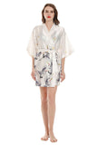 Navy Deux pièces Print Bridal Party Robes