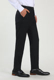 Straight Leg Navy High Waisted Suit Pantalon Hommes