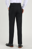 Straight Leg Navy High Waisted Suit Pantalon Hommes