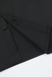 Chemise à manches longues solides sans rides pour homme noir