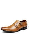 Black Monk Strap Chaussures habillées en cuir pour hommes