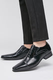 Chaussures formelles en cuir à lacets noirs pour hommes