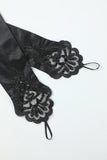 Noir Six Pièces Collier Gants 1920s Accessoires de fête