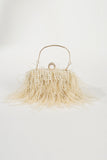 Sac de soirée Vintage Ostrich Feather Blush