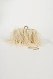 Sac de soirée Vintage Ostrich Feather Blush