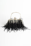 Sac de soirée Vintage Ostrich Feather Blush