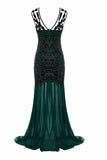 Robe verte à paillettes des années 20