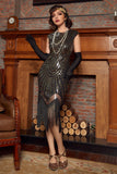 Champagne Sequin Fringe Flapper Robe