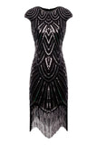 Champagne Sequin Fringe Flapper Robe