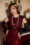 Champagne Sequin Fringe Flapper Robe