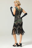 Royal Blue Glitter Fringe Gatsby 1920s Flapper Robe Flapper