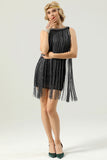 Round Neck Black Fringed 20 Robe