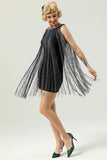 Round Neck Black Fringed 20 Robe