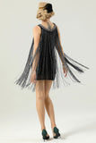 Round Neck Black Fringed 20 Robe