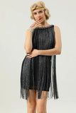 Round Neck Black Fringed 20 Robe