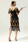 Robe Golden Fringe des années 20