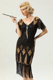 Robe Golden Fringe des années 20