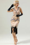 Robe rose Gatsby sans manches des années 20