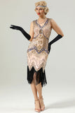 Robe rose Gatsby sans manches des années 20