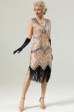 Robe rose Gatsby sans manches des années 20